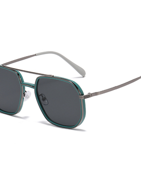 双梁偏光厚边大框几何男女太阳镜