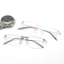 Handmade nửa khung kính cận thị không có kính vặn khung siêu nhẹ hợp kim titan cứng khung vuông 4 gram mỹ nam 3014 - Kính đeo mắt kính