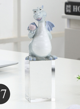 创意北欧陶瓷彩色卡通公仔摆件