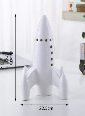 创意简约儿童房陶瓷航天员摆件