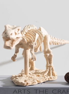 恐龙化石装饰摆件书房样板间