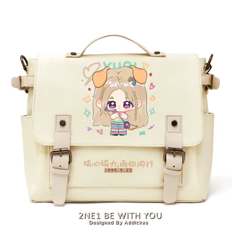 宋雨琦周边 同款 gidle 专辑 粉丝应援帆布包 女学生斜挎包单肩包 - 图0