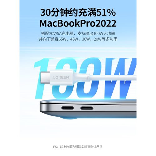 绿联typec数据线双头pd100w快充适用于苹果macbook平板华为小米-图0