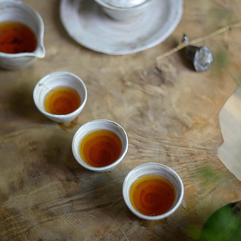 志野手拉粗陶茶杯品茗杯家用功夫茶具 手工主人杯个人杯 陶瓷单杯 - 图2