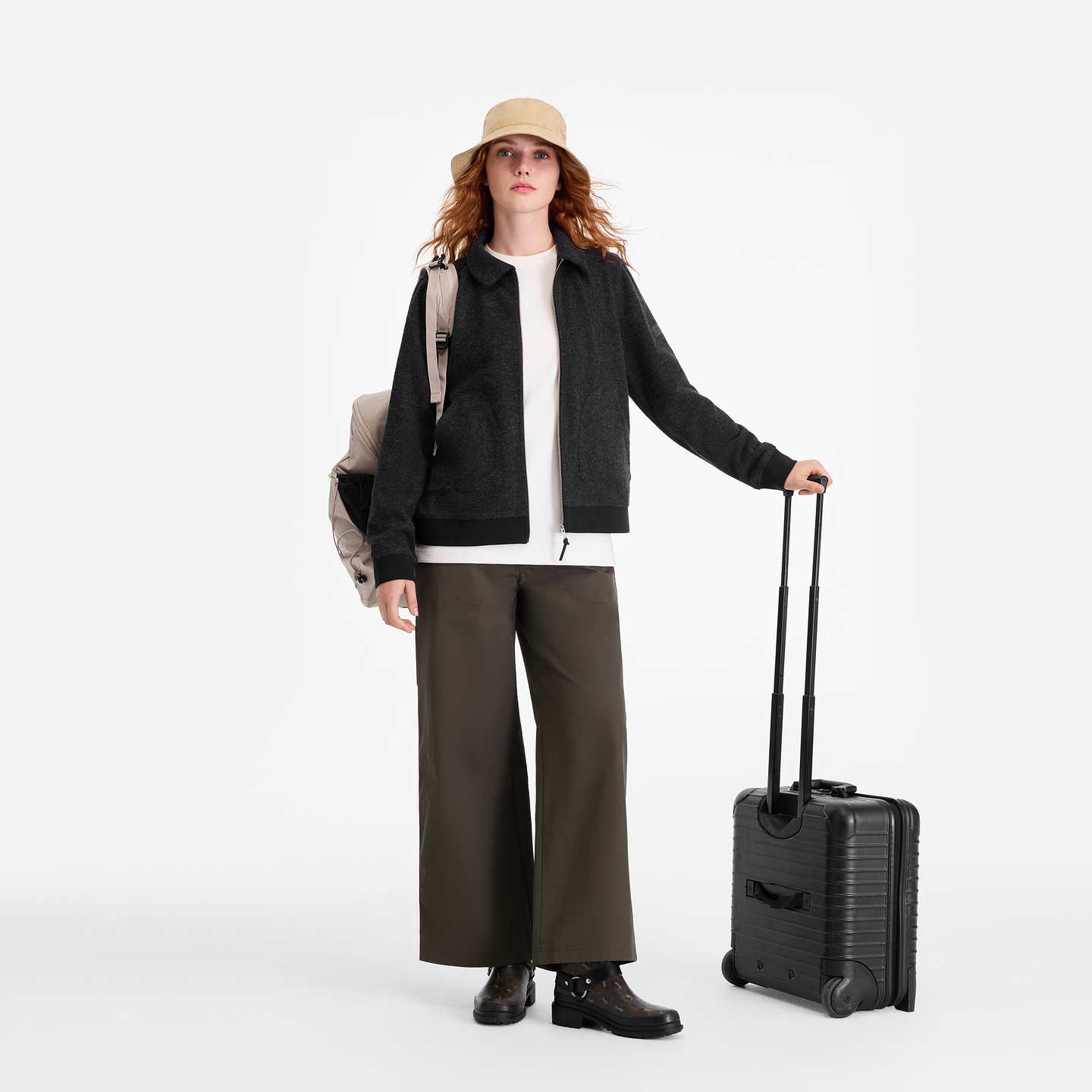 AIGLE艾高女士外套全拉链抓绒衣户外休闲保暖上衣25年冬季新品 - 图2