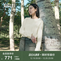 AIGLE Agaoku winter style POLARTEC OUTDOOR WARM Warm Casual Fashion Round Collar Grab Suede Lady Blouse