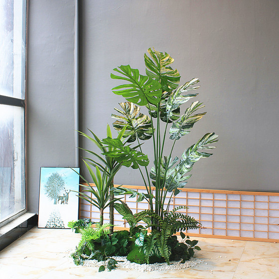 Simulated green plant set window floor greening decoration