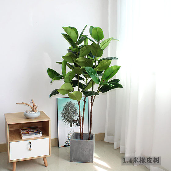 High-end simulated green plant fig leaf magnolia tree