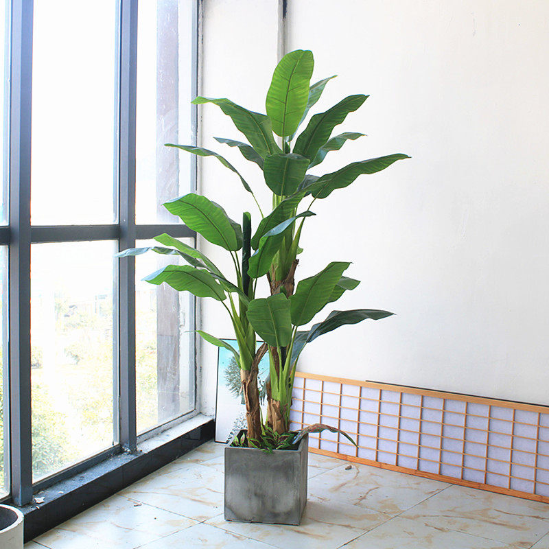 高端仿真绿植物假花芭蕉香蕉树酒店民宿橱窗大客餐厅落地装饰造景,淘宝优惠券,粉丝福利购,淘宝优惠卷