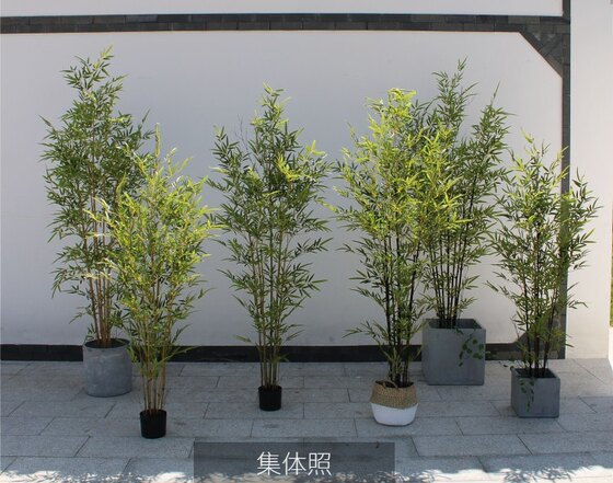 High-end Zen style study Chinese style landscape simulated bamboo