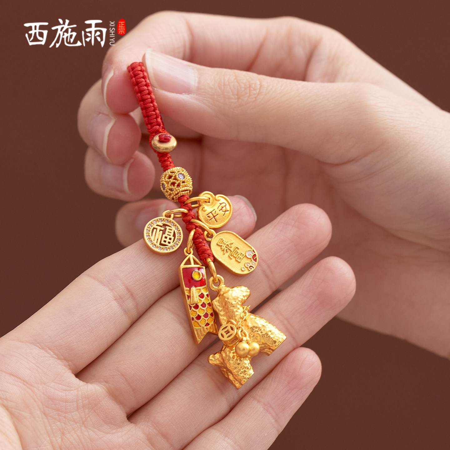 沙金铜锤纹生肖马手机链挂件吊坠挂绳马上有钱钥匙扣挂饰男女礼物,淘宝优惠券,粉丝福利购,淘宝优惠卷