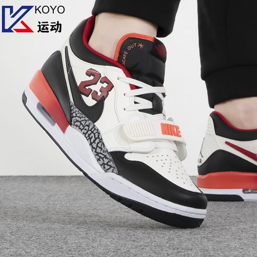 NIKE耐克男鞋AIR JORDAN LEGACY 312白黑红运动篮球鞋 FJ7221-101-图1