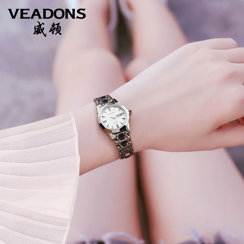 威顿女正品防水时尚款2019石英表 威顿手表国产腕表