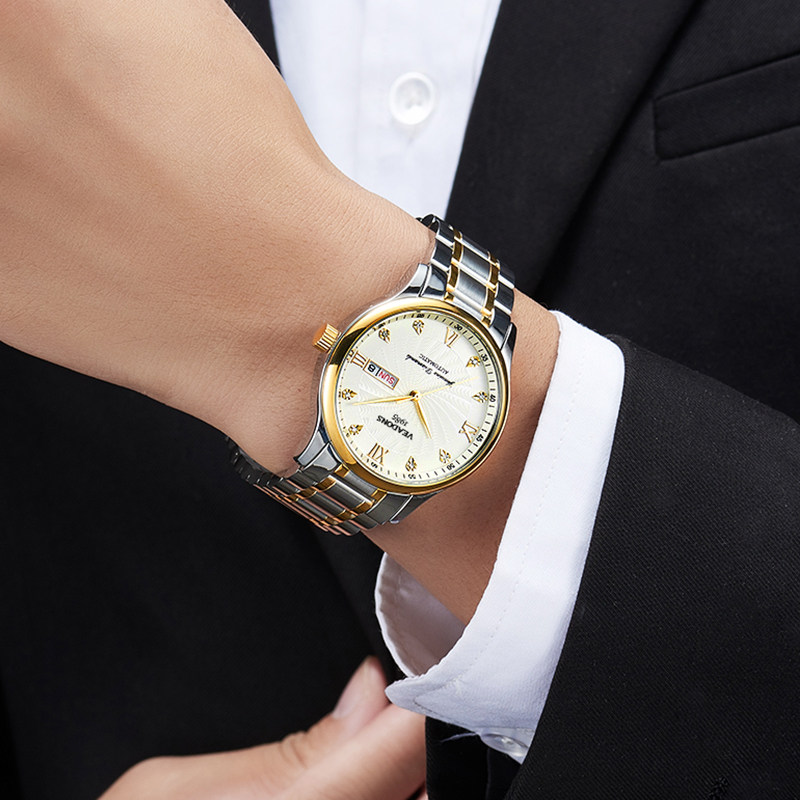 威顿男士2020新款防水全自动机械表 威顿手表国产腕表