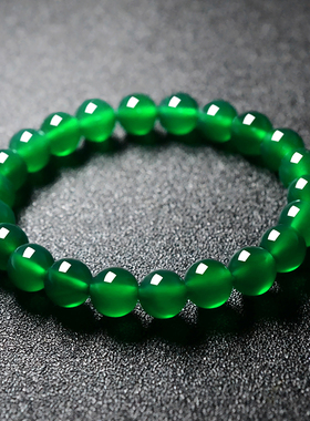 绿色天然玛瑙手链女单男首饰品