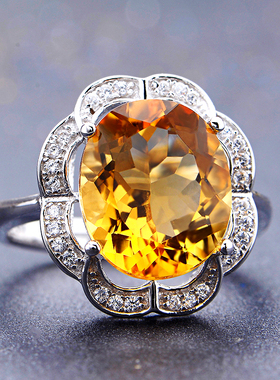 天然黄水晶国检证书精美包装