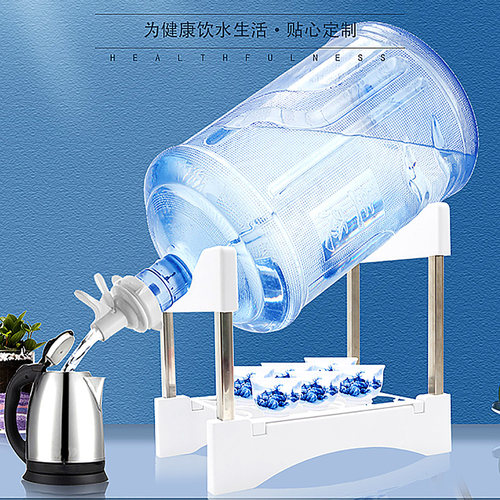 矿泉水桶大桶水饮水机水龙头抽水器桶装水压水器纯净水支架带水嘴 - 图0