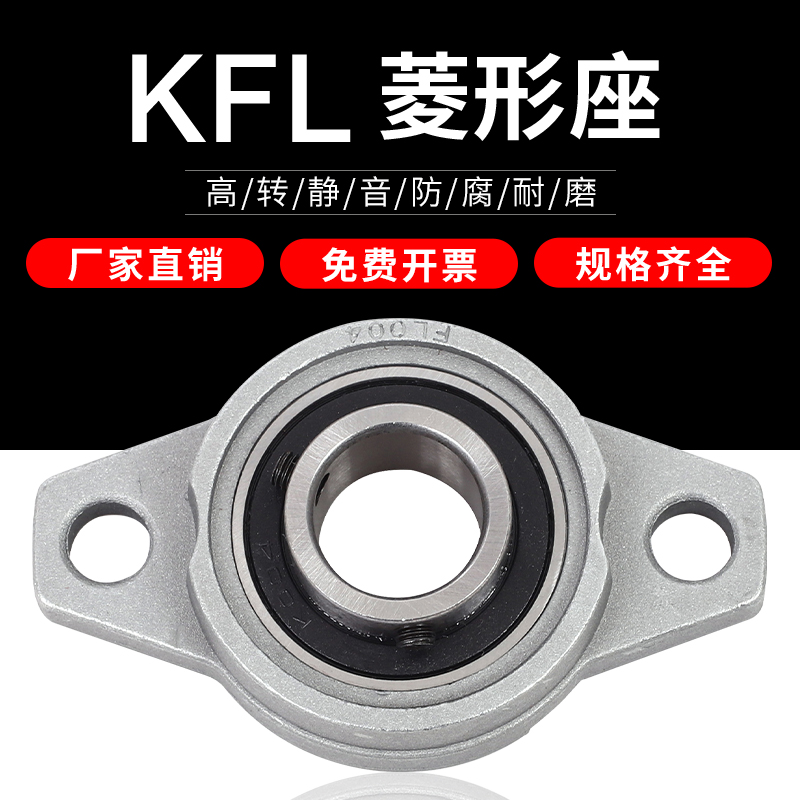 带座轴承微型立式锌合金KP08 KFL000 001 002 003 004 005 006-图0