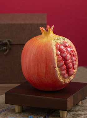 彩铜石榴摆件多子多福工艺品礼物