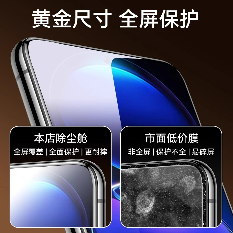 无尘仓适用红米note13钢化膜note12turbo手机膜note11tpro+全屏覆盖redmi10//9/8pro蓝光r/e新款5g极速版4g十 - 图1