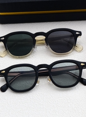 洛伊曼 美式复古偏光墨镜男浅灰色变色太阳眼镜近视小框超轻个性