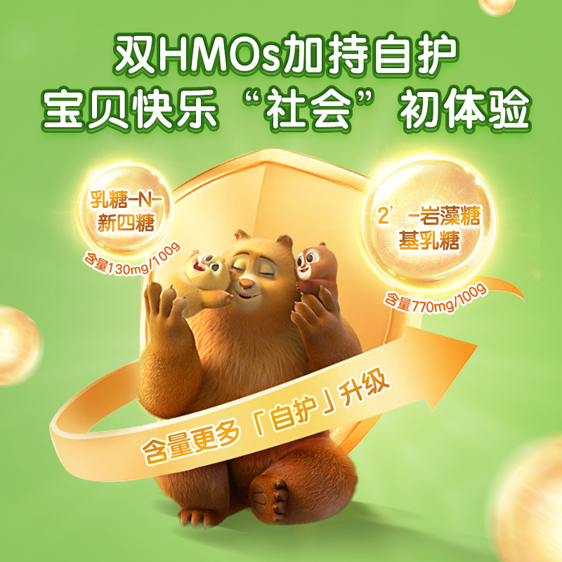 君乐宝小小鲁班诠维爱诠能搭档含HMOs4段儿童配方牛奶粉800g*1罐-图3