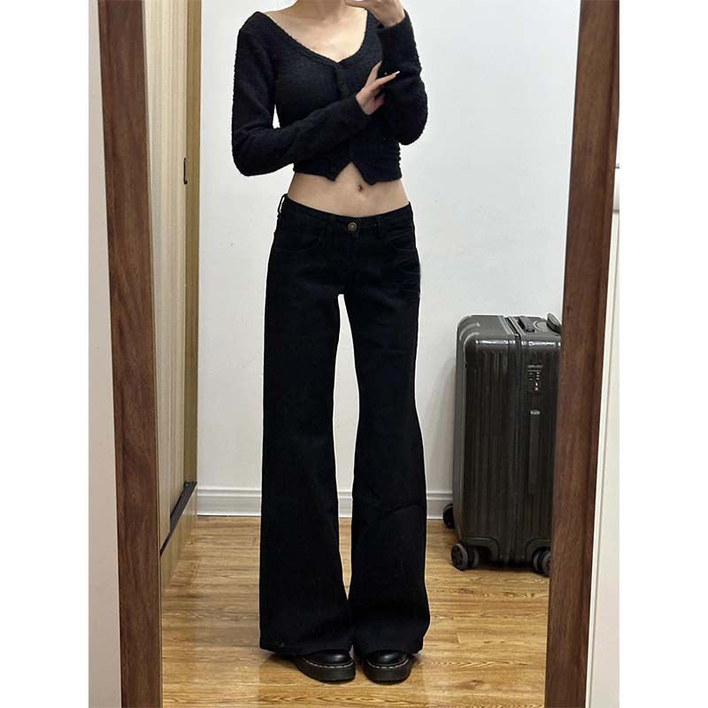 加绒加厚不贴腿黑色微喇叭牛仔裤女秋冬新款高腰显瘦垂感拖地裤子,淘宝优惠券,粉丝福利购,淘宝优惠卷