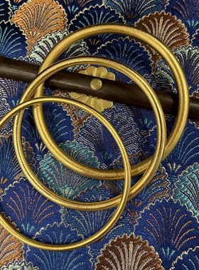 沙金手镯仿古法黄金里外一色婚庆