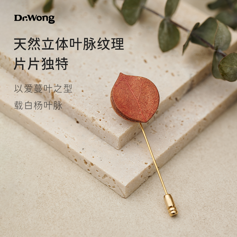 DrWong秋意浓衣物胸针扣精油扣纯手工天然蚕丝装配饰扩香香薰口罩 - 图0