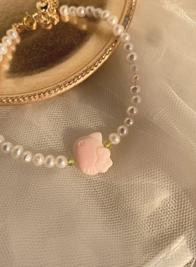 kt猫粉贝轻奢珍珠少女贝母