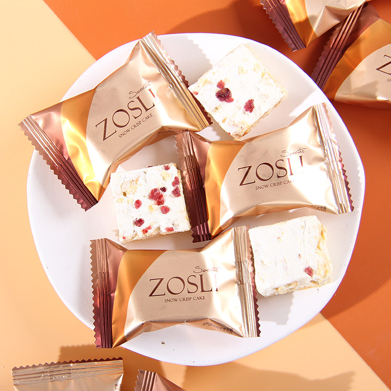 英国ZOSLI佐斯里安妮蔓越莓味雪花酥结婚喜糖牛轧糖饼干休闲零食,淘宝优惠券,粉丝福利购,淘宝优惠卷