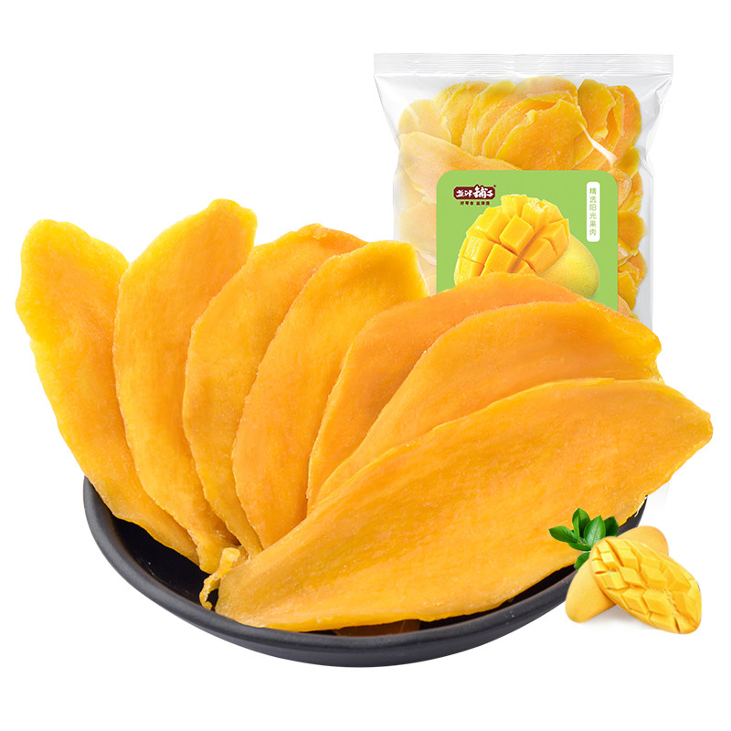 盐津铺子菓甄200g/袋品酸甜芒果干 乐檬食品芒果干