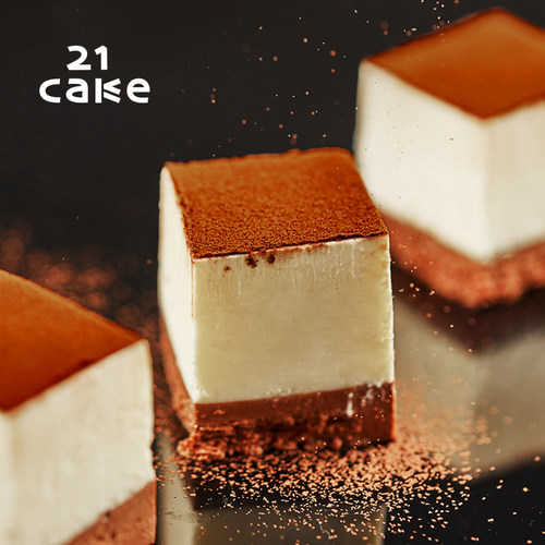 21cake黑白巧克力慕斯生日蛋糕七夕情人节送礼动物奶油同城配送 - 图1