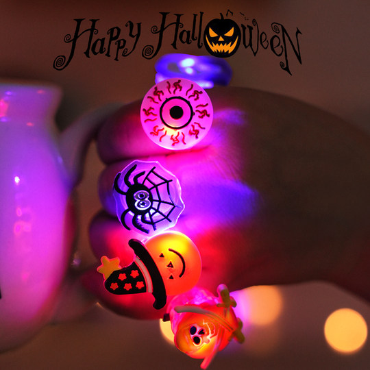 Glowing Pumpkin Ring Prop Children's Kindergarten Gift