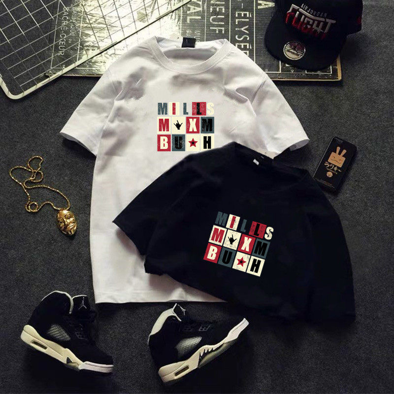 夏季男士短袖宽松纯棉潮牌潮流t恤 灵篮T恤