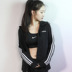 Bộ đồ thể thao Adidas nữ mùa thu 2019 mới diện áo khoác thể thao trùm đầu áo khoác quần lọt khe - Thể thao sau bộ adidas nữ mùa hè Thể thao sau
