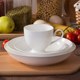 Pure white creative bone porcelain set round household dining tray
