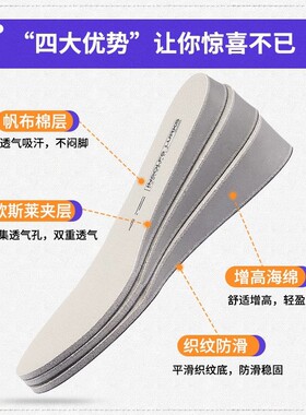 迈高乐 匡威帆布鞋隐形内鞋垫全垫久站不累脚透气吸汗减震马丁靴