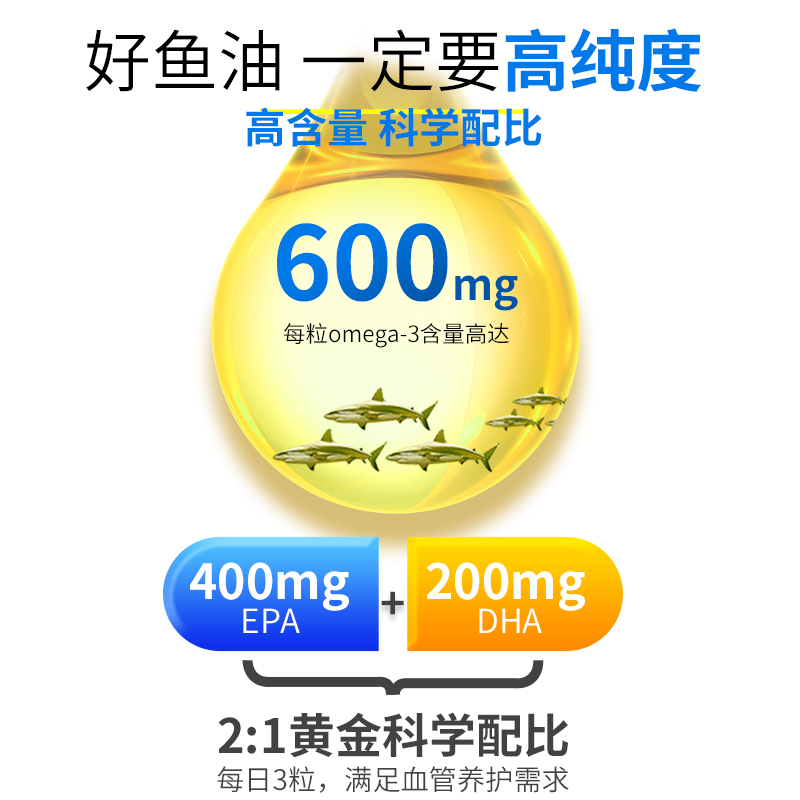 澳海海外专营店【美国原版】安利纽崔莱护心鱼油软胶囊深海鲑鱼油Omega3正品0