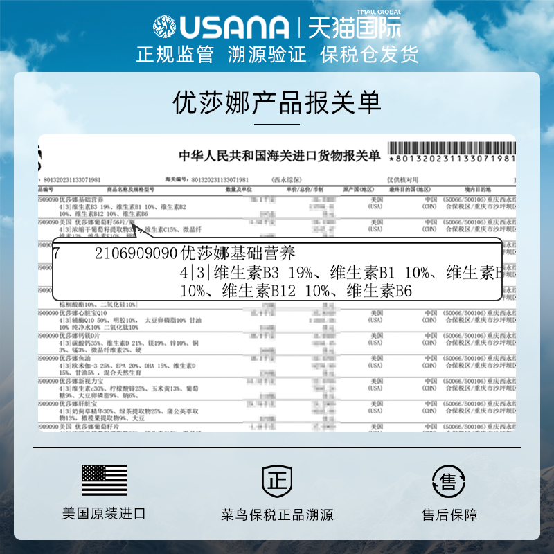 USANA美国原版维生素优莎娜基本营养素基础矿物质复合多维组合-图2