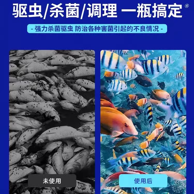 锦鲤鱼病专用药观赏鱼烂尾烂身白点炸鳞孔雀金鱼池鱼缸消毒杀菌药 - 图3