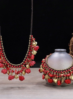 欧美波西米亚民族风短款项链