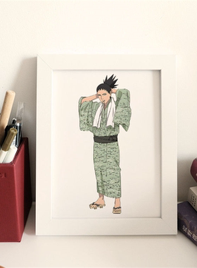火影忍者人物浴衣和服周边图相框鸣人佐助宇智波带土动漫装饰画
