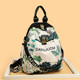 Women's printed water-repellent large-capacity commuter backpack