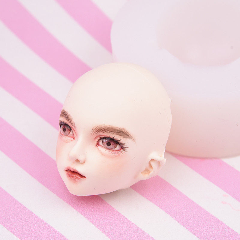 粘土脸模翻糖人脸模具硅胶滴胶手办脸部动漫卡通人物bjd娃娃人脸