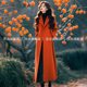 Long slim wool coat super beautiful coat Sadian