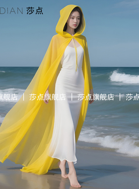 防晒衣女夏季长款雪纺披肩配裙子