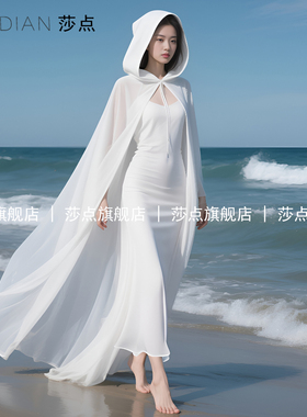 白色连帽防晒衣风衣外套女