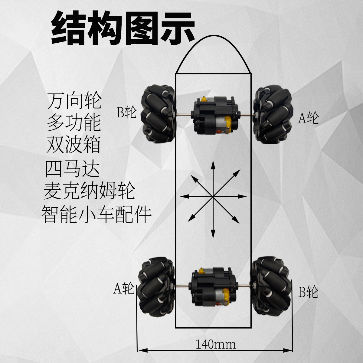 麦克纳姆轮万向轮中轮横向特技轮胎轮毂智能特技小车动力波箱四驱,淘宝优惠券,粉丝福利购,淘宝优惠卷