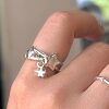 GOODJEWELRY meteor ring star ring 925 silver ring size can be customized for niche closed mouth stacking wear
